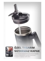 Neoflam Fika Lumi Patentli Döner Kulplu Sızdırmaz Çelik Termos 1200 ML - Antrasit