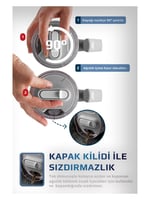 Neoflam Fika Lumi Patentli Döner Kulplu Sızdırmaz Çift Ağızlıklı Çelik Termos 950 ML - Beyaz