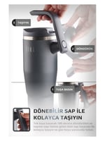 Neoflam Fika Lumi Patentli Döner Kulplu Sızdırmaz Çelik Termos 1200 ML - Antrasit