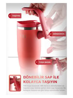 Neoflam Fika Lumi Patentli Döner Kulplu Sızdırmaz Çelik Termos 1200 ML-Kırmızı