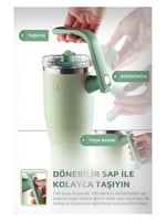 Neoflam Fika Lumi Patentli Döner Kulplu Sızdırmaz Çift Ağızlıklı Çelik Termos 950 ML - Mint Yeşili