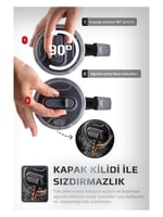 Neoflam Fika Lumi Patentli Döner Kulplu Sızdırmaz Çift Ağızlıklı Çelik Termos 950 ML - Antrasit