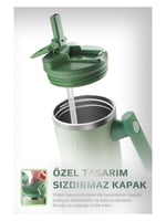Neoflam Fika Lumi Patentli Döner Kulplu Sızdırmaz Çelik Termos 1200 ML - Mint Yeşili