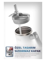 Neoflam Fika Lumi Patentli Döner Kulplu Sızdırmaz Çelik Termos 1200 ML - Beyaz