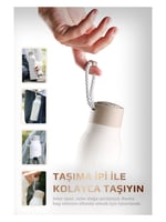 Neoflam Fika Rento Sızdırmaz Vidalı Kapaklı Geniş Ağızlıklı Kolay Taşınabilir Çelik Termos 600 ML - Bej