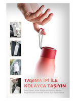 Neoflam Fika Rento Sızdırmaz Vidalı Kapaklı Geniş Ağızlıklı Kolay Taşınabilir Çelik Termos 600 ML - Kırmızı