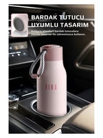 Neoflam Fika Rento Sızdırmaz Vidalı Kapaklı Geniş Ağızlıklı Kolay Taşınabilir Çelik Termos 600 ML - Pembe
