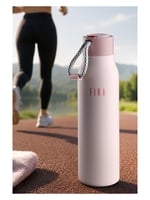 Neoflam Fika Rento Sızdırmaz Vidalı Kapaklı Geniş Ağızlıklı Kolay Taşınabilir Çelik Termos 600 ML - Pembe
