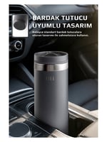 NEOFLAM Fika Tauko Sızdırmaz Kolay Sökülebilir Derin Temizlenebilir Patentli Kapaklı Çelik Bardak Termos 470 ML - Antrasit