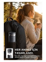 NEOFLAM Fika Tauko Sızdırmaz Kolay Sökülebilir Derin Temizlenebilir Patentli Kapaklı Çelik Bardak Termos 470 ML - Antrasit