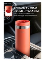 Neoflam Fika Tauko Sızdırmaz Kolay Sökülebilir Derin Temizlenebilir Patentli Kapaklı Çelik Bardak Termos 470 ML - Kırmızı