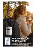 NEOFLAM Fika Tauko Sızdırmaz Kolay Sökülebilir Derin Temizlenebilir Patentli Kapaklı Çelik Bardak Termos 470 ML - Beyaz