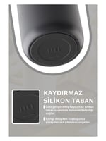 NEOFLAM Fika Tauko Sızdırmaz Kolay Sökülebilir Derin Temizlenebilir Patentli Kapaklı Çelik Bardak Termos 470 ML - Antrasit