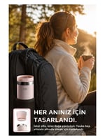 Neoflam Fika Tauko Sızdırmaz Kolay Sökülebilir Derin Temizlenebilir Patentli Kapaklı Çelik Bardak Termos 470 ML - Pembe