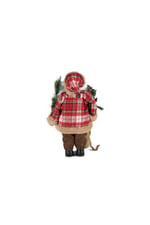 Noel Baba Kırmızı Ekose 40cm