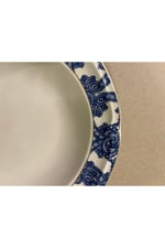 Outlet Florance Mavi&Beyaz Desenli New Bone China Porselen 24 parça Yemek Takımı