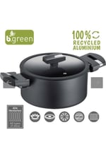 Quartz Seramik B.Green İndüksiyonlu 8 Parça Tencere Tava Takımı Siyah