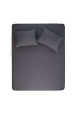 Ranforce Fitted Çarşaf Seti Antrasit 200x200cm