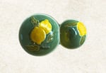 Twinkle Amalfi Garden Limon Desenli Bölmeli Çerezlik Sosluk Yeşil 2 Adet