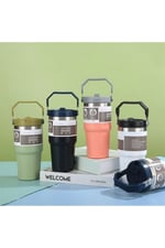 Vacum Mug IceFlow Flip Straw | Pipetli Termos Bardak 600ml Çelik