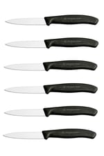 Vıctorınox Sebze - Soyma Bıçağı 8cm Siyah 6'lı Set