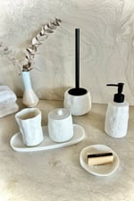 Yonna 6'lı Banyo Seti - Beyaz