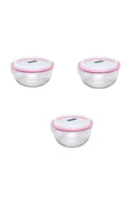 Yuvarlak Cam Saklama Kabı 3x2000 Ml