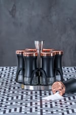 Zerda 8 Parça Standlı Cam Baharat Seti