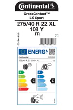 275/40R22 108Y XL FR CCLX SP DÖRT MEVSİM LASTİGİ ÜRETİM YILI:2024
