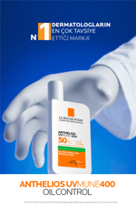 Anthelios Oil Control Fluid Yağlı/Akneye Eğilimli Ciltler için Yüksek Koruma SPF50+ Güneş Kremi 50ml