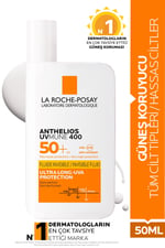 Anthelios Uvmune 400 Invisible Fluid Tüm Cilt Tipleri İçin Yüksek Koruma SPF50+ Yüz Güneş Kremi 50ML