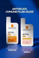 Anthelios Uvmune 400 Invisible Fluid Tüm Cilt Tipleri İçin Yüksek Koruma SPF50+ Yüz Güneş Kremi 50ML