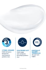 Kuru Ciltler için Seramid & Hyalüronik Asit İçeren Nemlendirici Yüz ve Vücut Kremi 454g