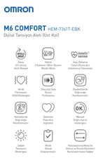 M6 Comfort AFib HEM-7380-E Koldan Ölçer Tansiyon Aleti