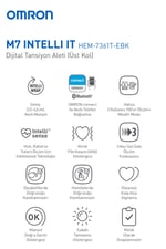 M7 Intelli IT Üst Koldan Dijital Pilli Tansiyon Aleti – AFib Göstergeli, Bluetooth, Akıllı Manşetli