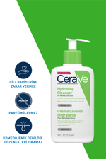 Normal ve Kuruya Dönük Ciltler için Seramid & Hyalüronik Asit İçeren Nemlendiren Temizleyici 236ml