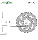 ARKA DİŞLİ / HONDA / CBR 125 R / 125cc / (DİŞLİ SAYISI : ORİJİNAL) / 2004-2005-2006-2007-2008-2009-2010-2011-2012-2013-2014-2015-2016-2017
