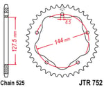 ARKA DİŞLİ / JT / (DİŞLİ SAYISI : ORİJİNAL+2) / DUCATI / EVO / 848cc