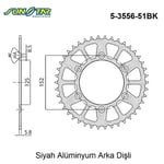 ARKA DİŞLİ SİYAH ALÜMİNYUM / BETA / RR 2T ENDURO / RACING / 250cc / (DİŞLİ SAYISI : ORİJİNAL+2) / 2013-2014-2015-2016-2017-2018-2019-2020-2021