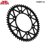 ARKA DİŞLİ SİYAH ALÜMİNYUM (BLK) / JT / (DİŞLİ SAYISI : ORİJİNAL -1) / HUSQVARNA / FC / 250cc
