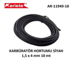 KARBÜRATÖR HORTUMU SİYAH 1,5 x 4 mm 10 mt / UNIVERSAL / cc