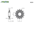 ÖN DİŞLİ / APRILIA / RSV4 FACTORY / 1000cc / (DİŞLİ SAYISI : ORİJİNAL -1) / 2009-2010-2011-2012-2013-2014-2015-2016