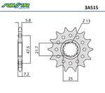 ÖN DİŞLİ / SUNSTAR / (DİŞLİ SAYISI : ORİJİNAL -1) / KAWASAKI / ZX-6R NINJA / 636cc