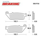 SİNTERLİ ARKA FREN BALATASI / HONDA / SILVER WING ABS / 600cc / ARKA  / 2001-2002-2003-2004-2005-2006-2007-2008-2009-2010