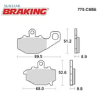 SİNTERLİ ARKA FREN BALATASI / KAWASAKI / VERSYS 650 ABS / 650cc / ARKA  / 2007-2008-2009-2010-2011-2012-2013-2014-2015-2016-2017-2018-2019-2020-2021-2022-2023-2024