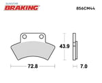 SİNTERLİ ARKA FREN BALATASI / POLARIS / SPORTSMAN 4X4 / 500cc / ARKA  / 1998-1999-2000