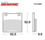 SİNTERLİ ARKA FREN BALATASI / SUZUKI / TL R / 1000cc / ARKA  / 1998-1999-2000-2001-2002-2003