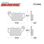 SİNTERLİ ARKA FREN BALATASI / TRIUMPH / STREET TRIPLE RS / 765cc / ARKA  / 2017-2018-2019-2020-2021-2022-2023