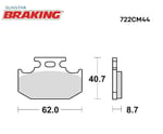 SİNTERLİ ARKA FREN BALATASI / YAMAHA / XSR / 125cc / ARKA  / 2021-2022-2023-2024
