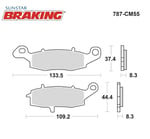 SİNTERLİ FREN BALATASI / SUZUKI / INTRUDER VL CT / 1500cc / ARKA  / 2013-2014-2015-2016
